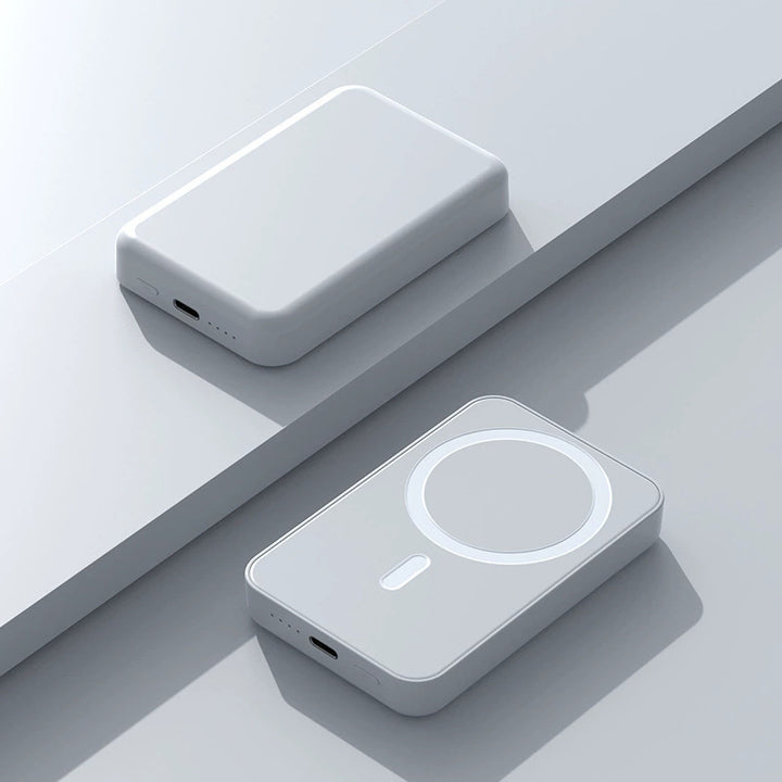 Høyytelses powerbank med trådløs ladefunksjon og digitalt display Skanto