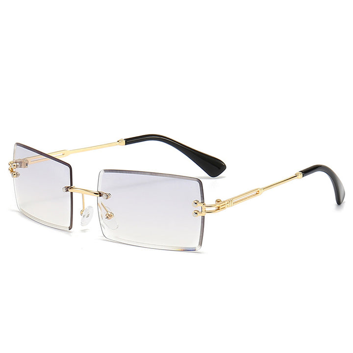Dame moteriktig rektangulær solbrille med gradientlinser Skanto