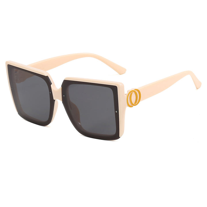 Dame firkantet solbrille med unikt dekkselement Skanto