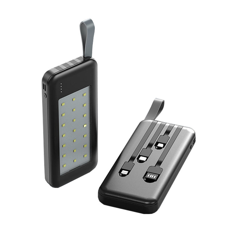 Bærbar Powerbank med Innebygd Led-Lys Skanto