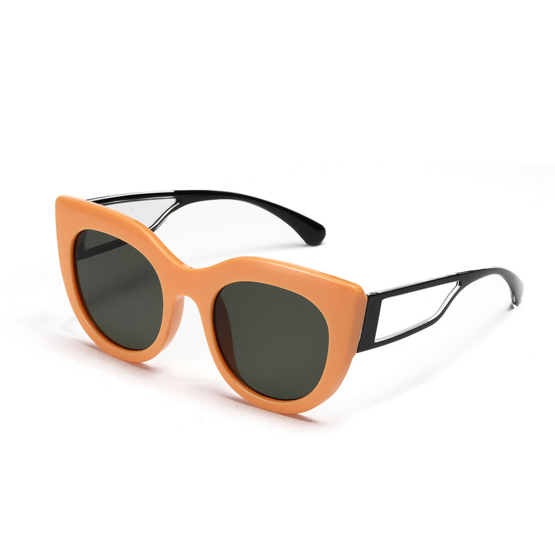 Dame trendy Cat-Eye solbriller med brede UV-beskyttende glas Skanto