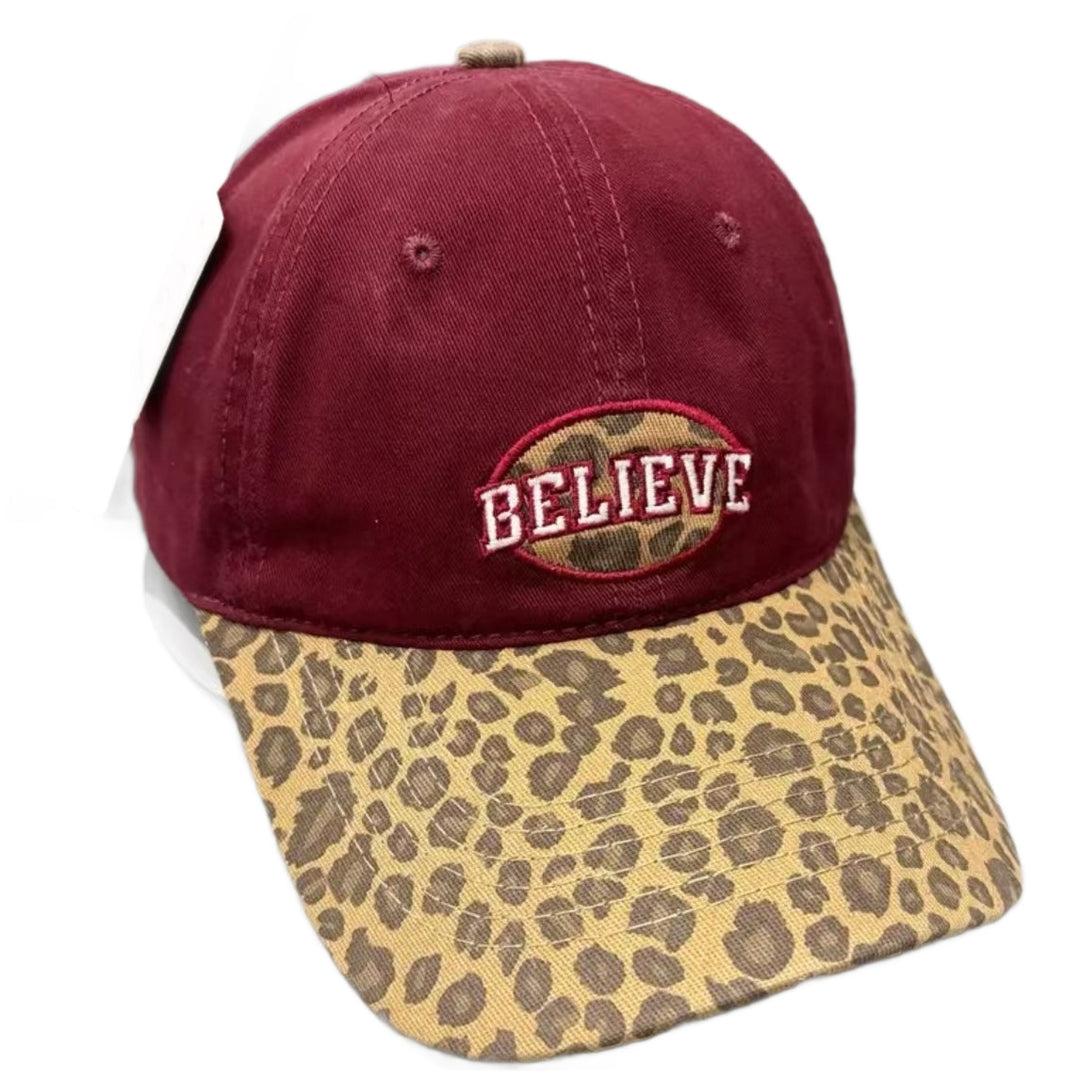 Kvinne Casual Leopardprint Baseball Cap Skanto