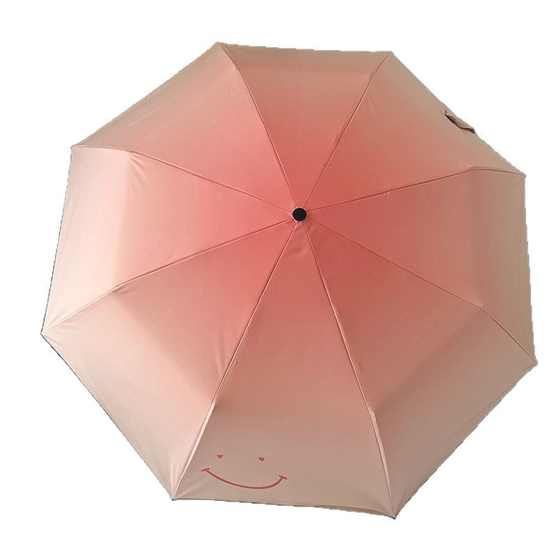 Dame foldbare paraply med leken design og praktisk treskaft Skanto