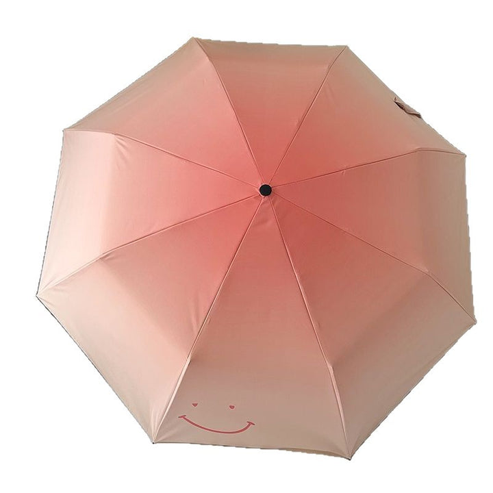 Dame foldbare paraply med leken design og praktisk treskaft Skanto