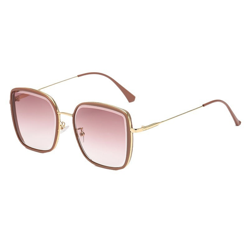 Women's oversized sunglasses with elegant metal frame and polarized lenses Skanto