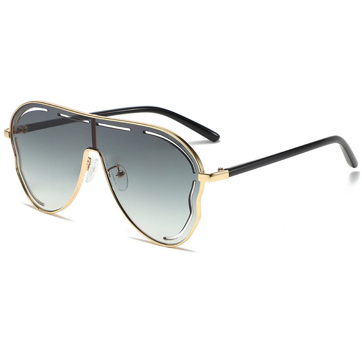 Menn's Aviator-Style Shield Sunglasses Skanto
