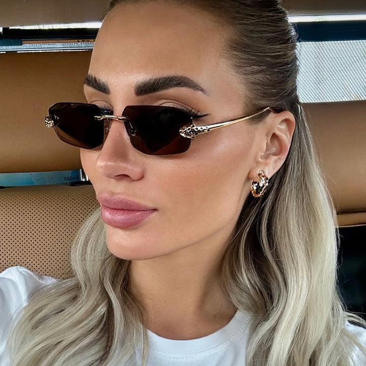 Women's Elegant Half-Rim Sunglasses Skanto