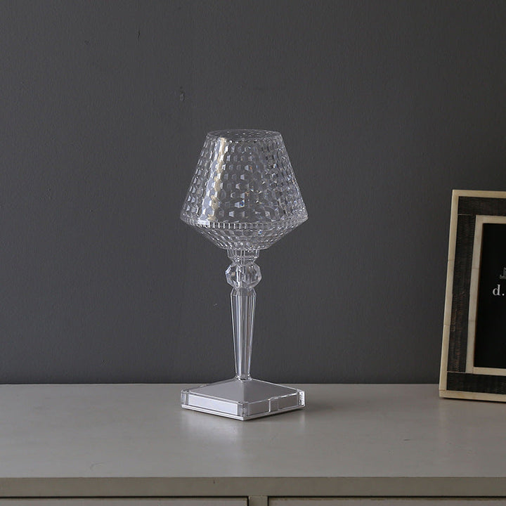Liesbeth Crystal Lampe – Luksus Bordlampe med USB-ladefunksjon Skanto