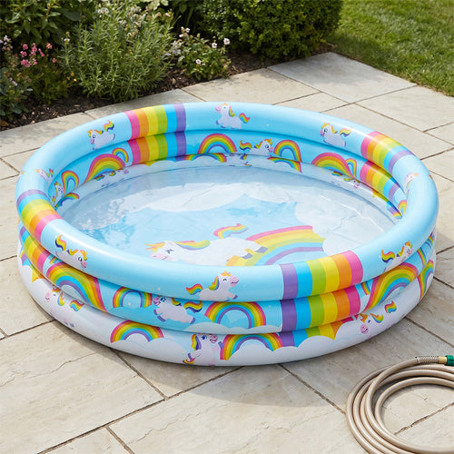Unisex oppustbar barnebasseng med unicorn design Skanto
