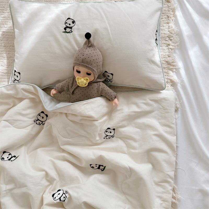 Unisex Cozy Teppe med Søtt Panda Design Skanto