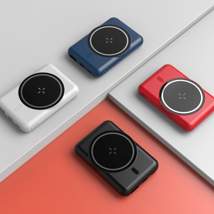 Høyytelses trådløs powerbank med integrert ladestandsindikator Skanto
