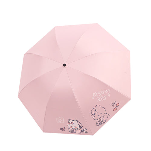 Damefoldingparaply med leken design og munter Skanto motiv