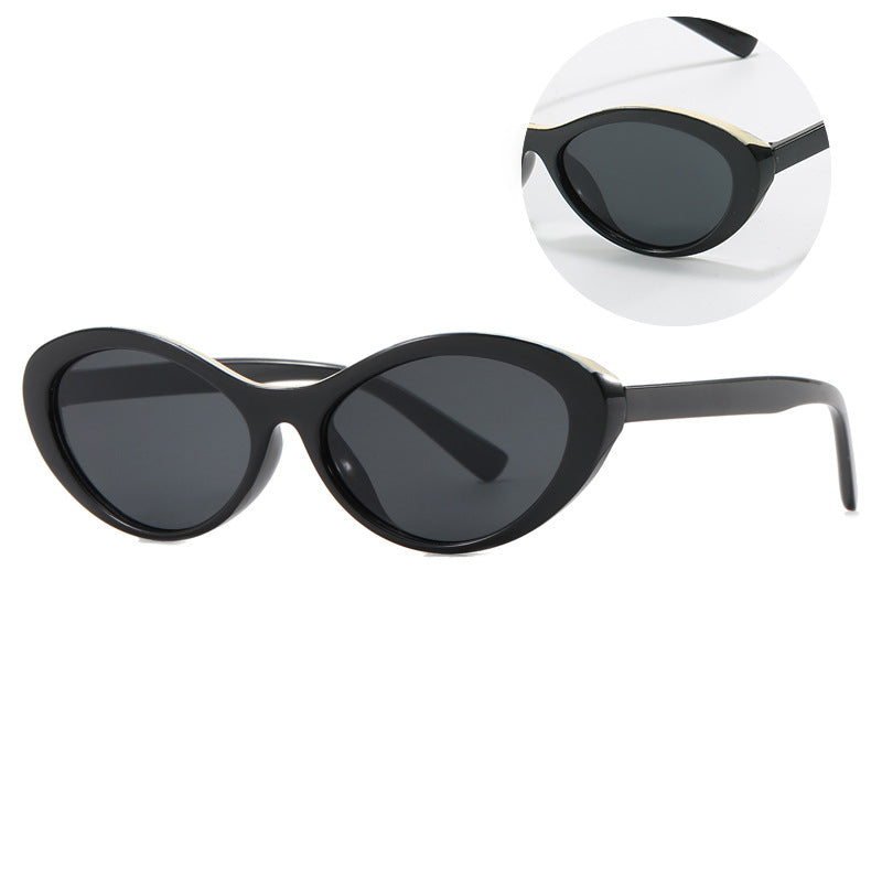 Dame stilige Cat-Eye solbriller med myke kurver og UV-beskyttelse Skanto