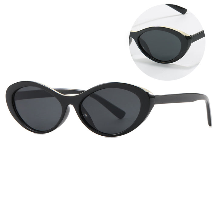 Dame stilige Cat-Eye solbriller med myke kurver og UV-beskyttelse Skanto