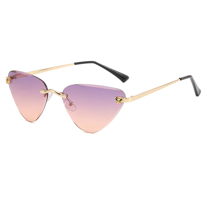 Dame Cat-Eye Solbriller med elegant metallramme Skanto
