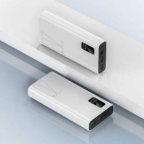 Powerbank med intelligent ladekonsept og digital kapasitetsindikator Skanto