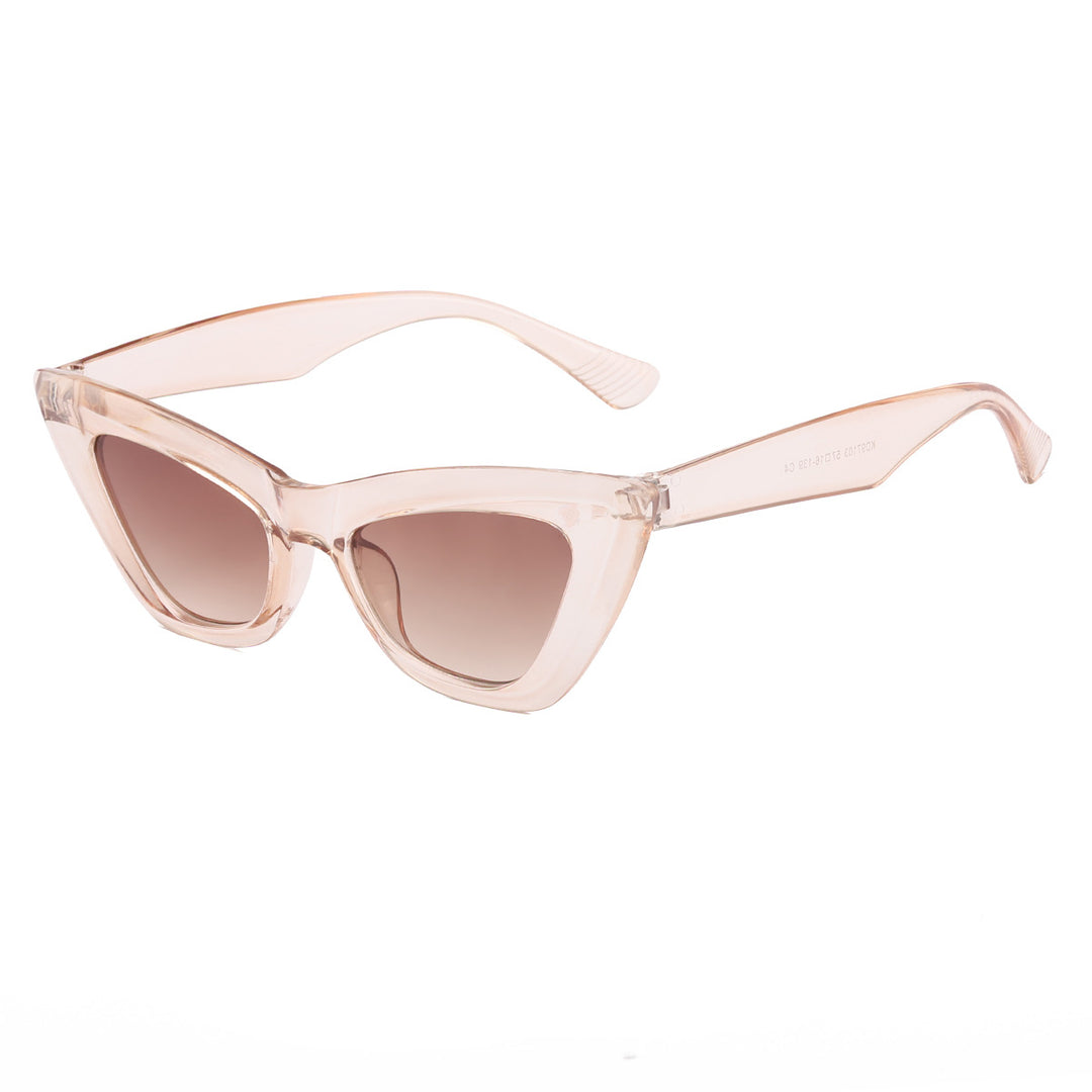 Dame Cat-Eye solbriller med trendy dyreprint Skanto