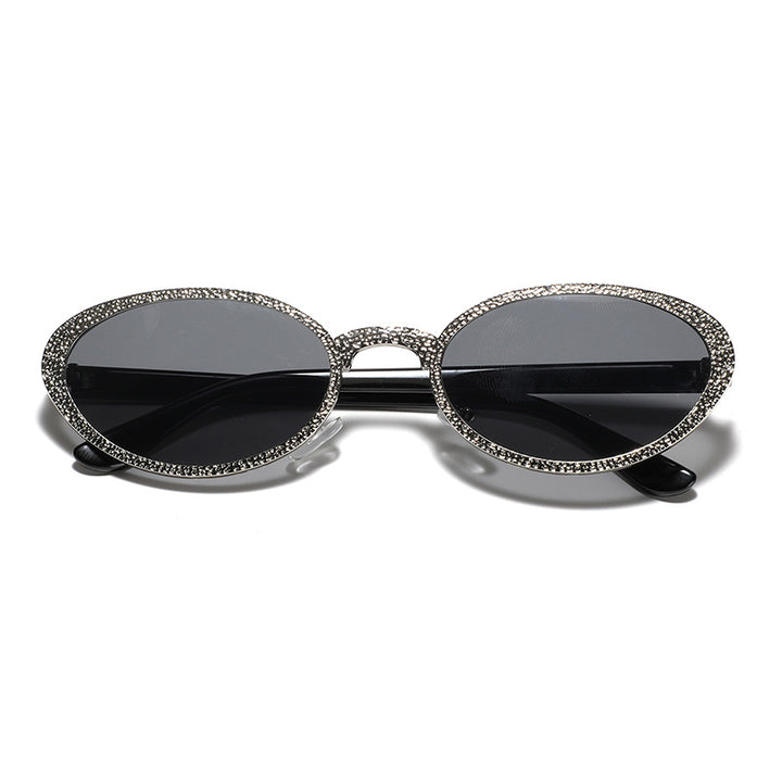 Dame Glamourøs solbrille med glitrende rammedekorasjon Skanto
