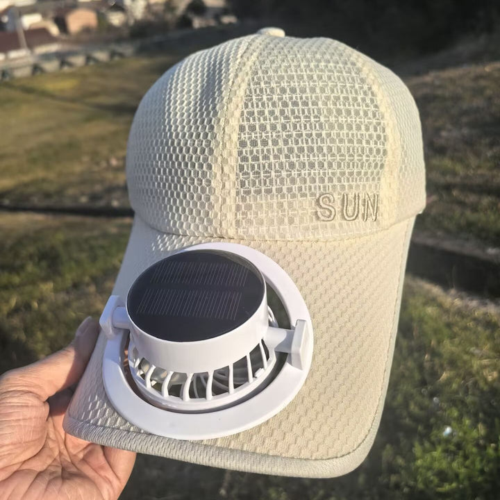 Ventilert baseball caps med avtakbar oppladbar vifte Skanto