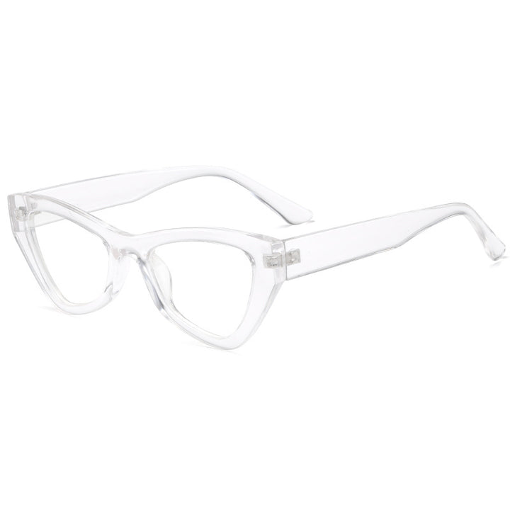 Dame Cat-Eye-briller med trendy gjennomsiktig ramme Skanto