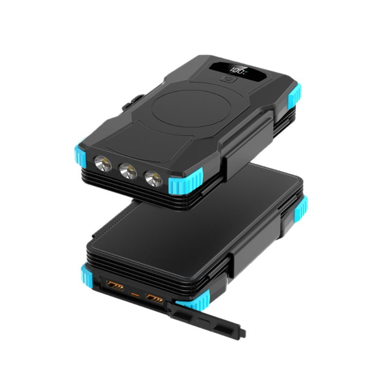 Høyytelses solcelle powerbank med integrert LED-belysning Skanto