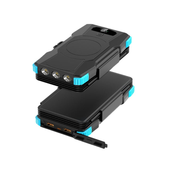 Høyytelses solcelle powerbank med integrert LED-belysning Skanto
