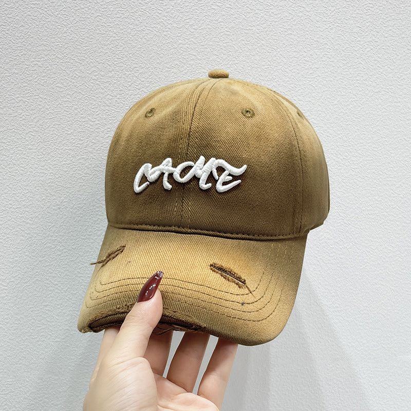 Herre Slitt Foran Brodert Baseball Caps Skanto