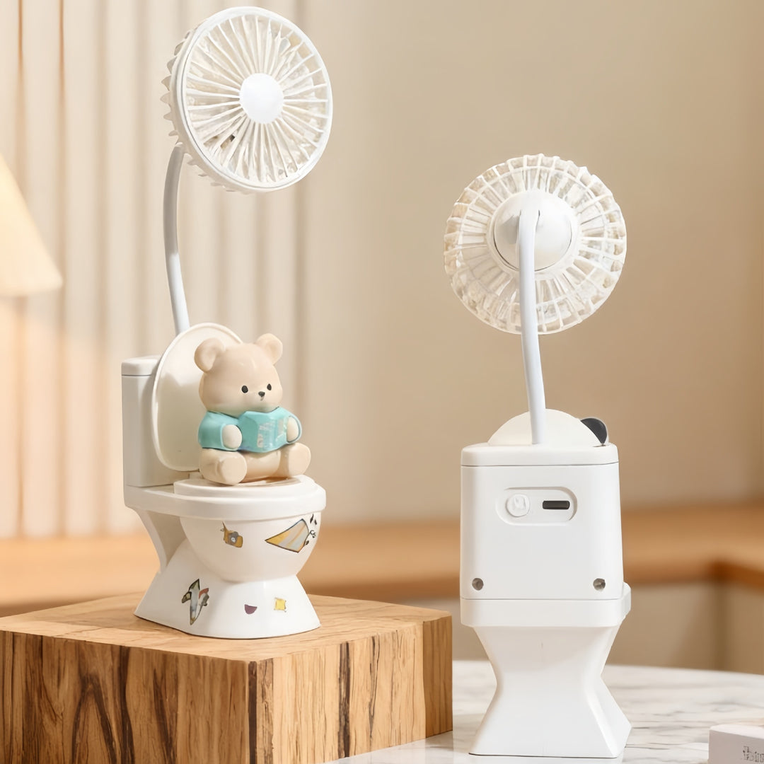 Dame bærbar mini-vifte med kreativ bjørn-design Skanto