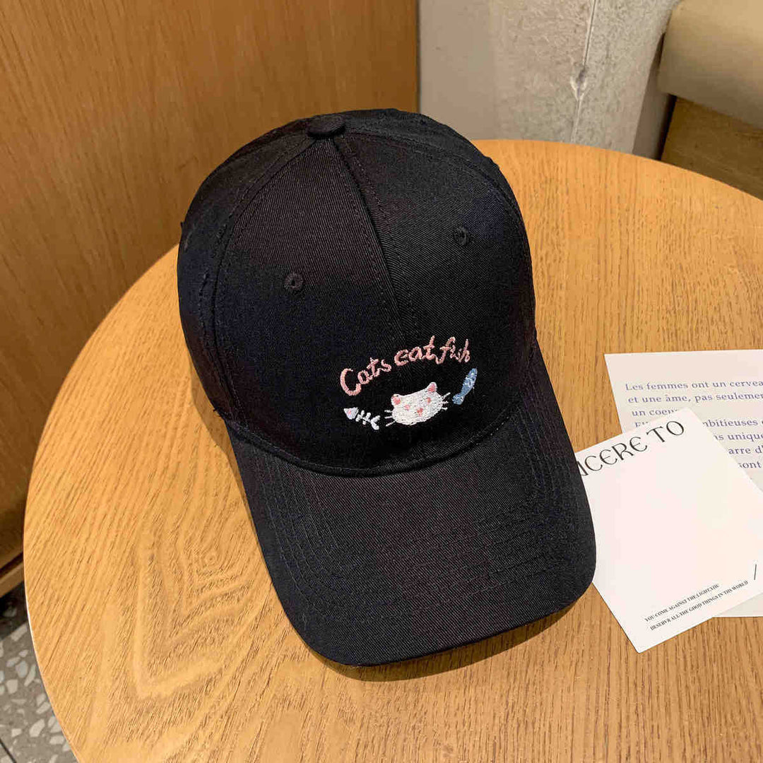 Kvinnebrodert katt-tema baseball cap Skanto