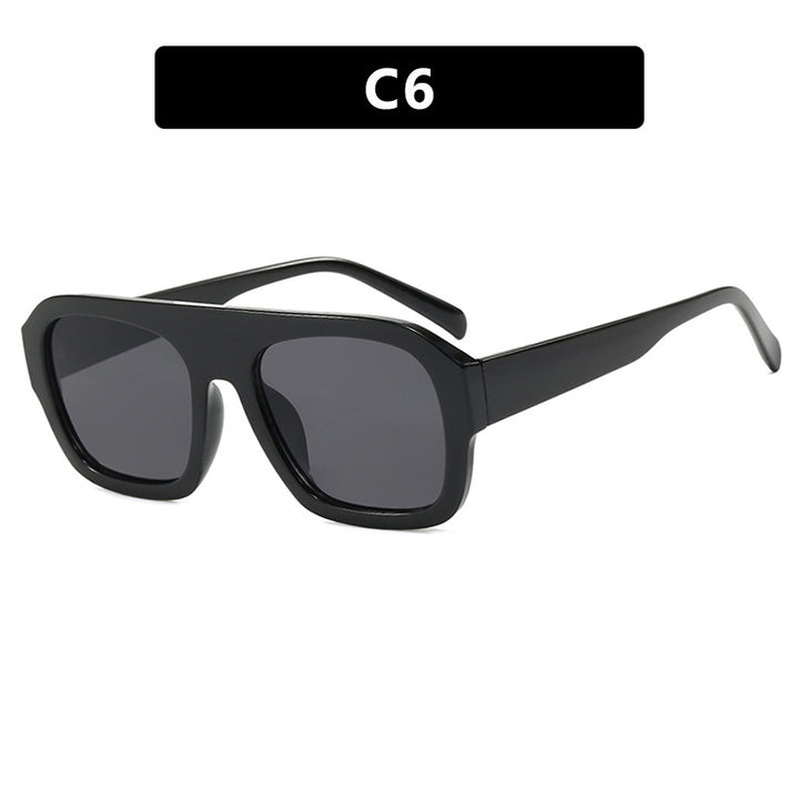 Dame oversized solbrille med markant rektangulært ramme Skanto