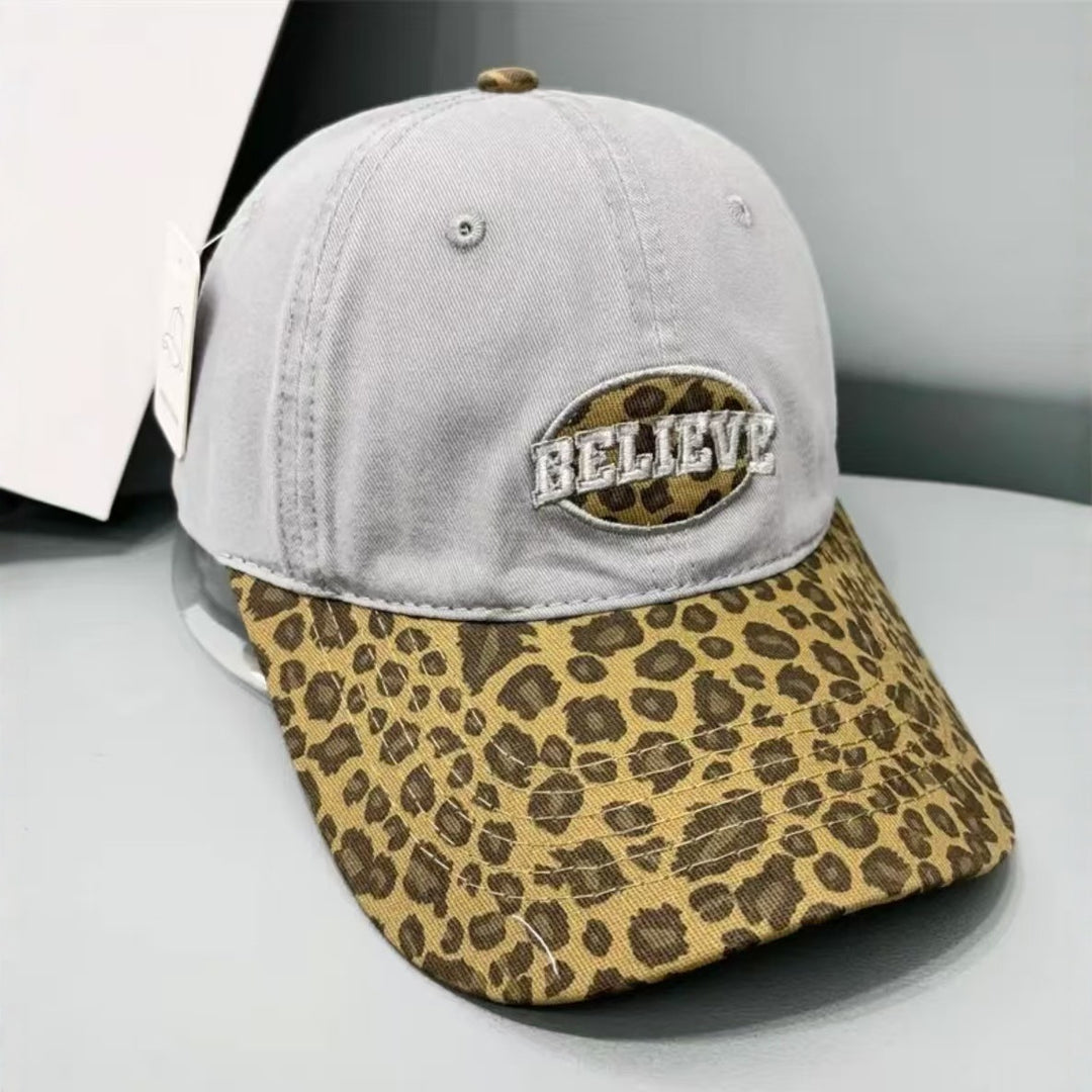 Kvinne Casual Leopardprint Baseball Cap Skanto