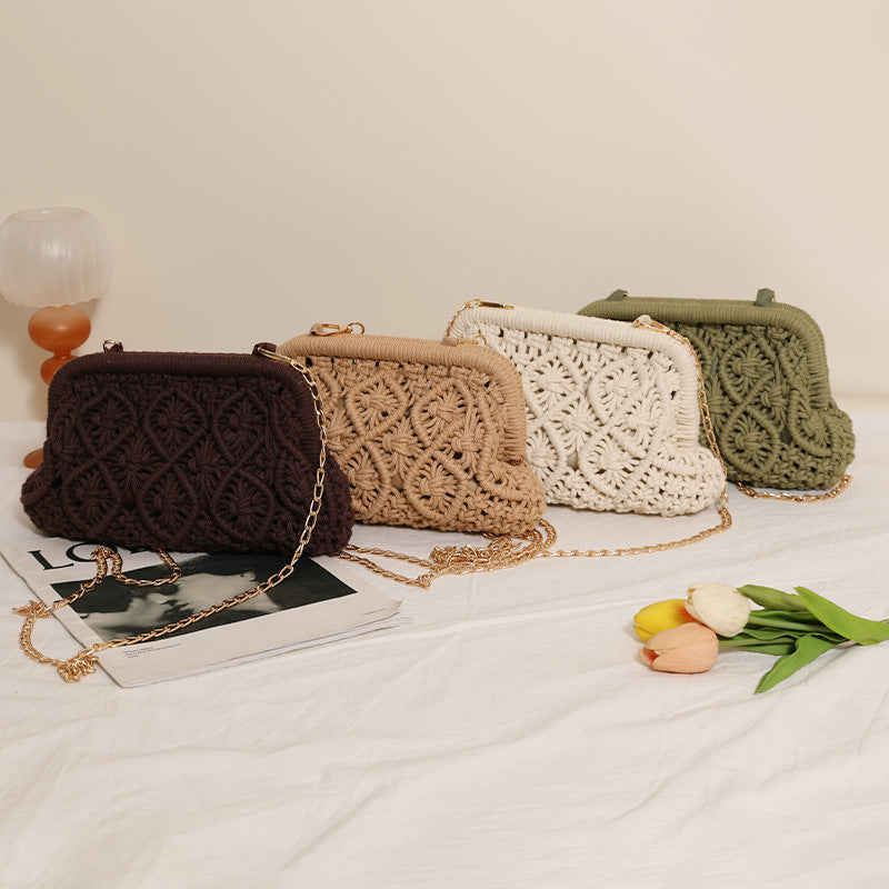 Hand-knotted Boho-style Crossbody Bag Skanto