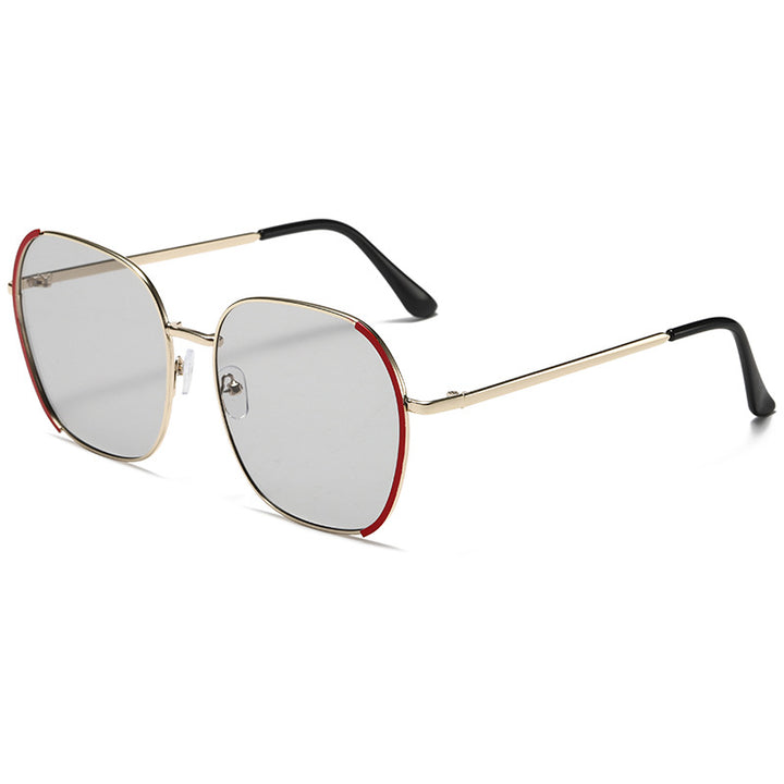 Kvinners oversized solbriller med beskyttende UV-beskyttelse og elegant metallramme Skanto