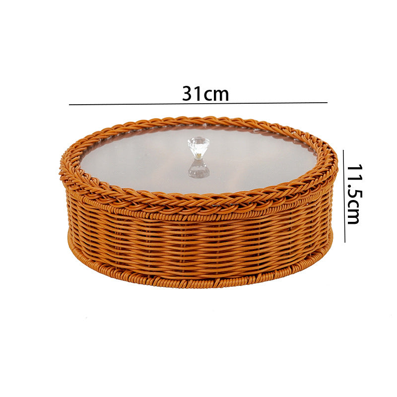 Damene Elegant Fruktskål med Klart Glasslok Skanto