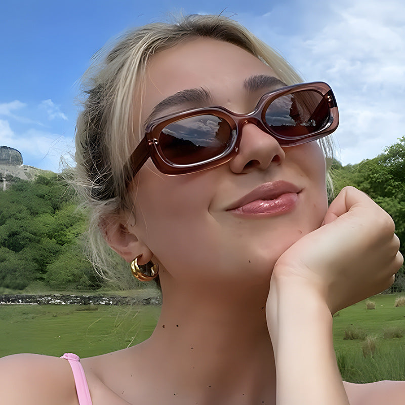 Women's oversized sunglasses with unique pattern Skanto