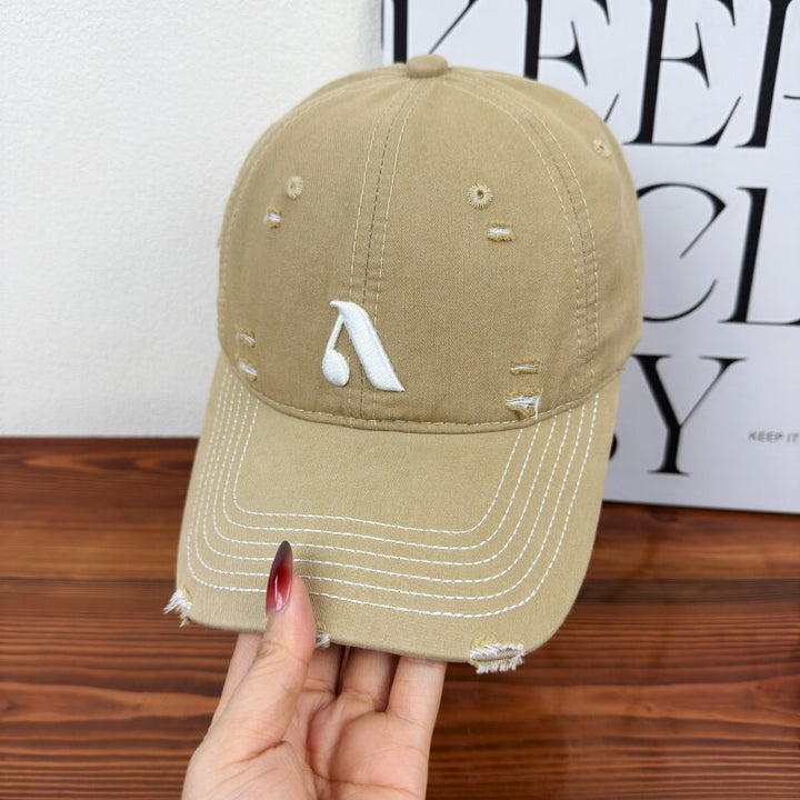 Herre Slitt Denim Stil Caps Skanto