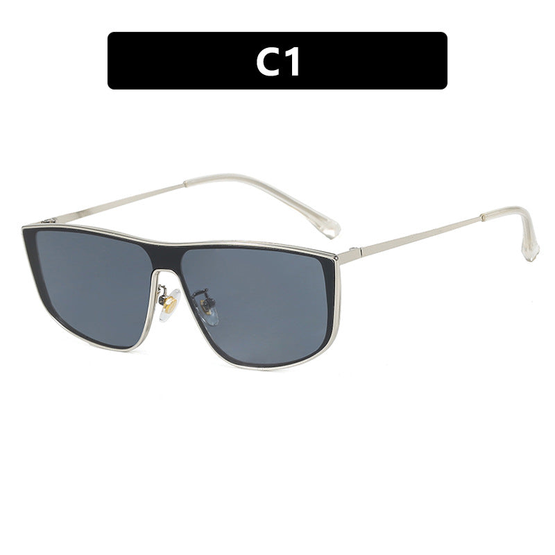 Women's elegant square sunglasses with luxurious metal frame Skanto