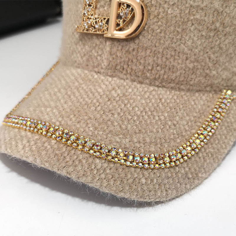 Kvinne Luksus Pyntet Fleece Baseball Cap Skanto