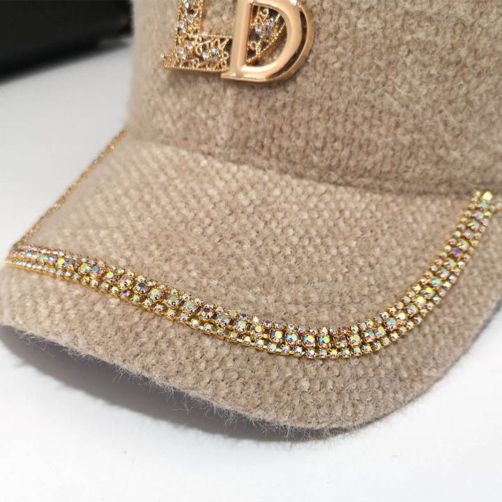 Kvinne Luksus Pyntet Fleece Baseball Cap Skanto
