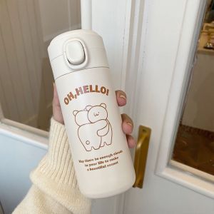 Damen Isolier-Trinkflasche mit süßem Tierdesign und praktischem Klappdeckel Skanto