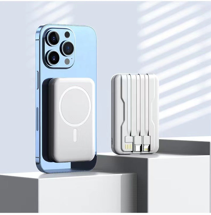 Bærbar Magnetisk Powerbank med Effektiv Hurtigladingsfunksjon Skanto