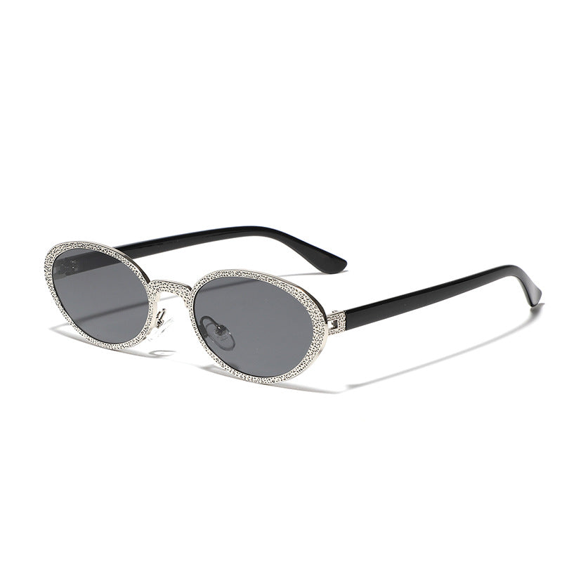 Dame Glamourøs solbrille med glitrende rammedekorasjon Skanto