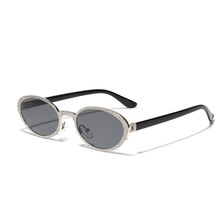 Dame Glamourøs solbrille med glitrende rammedekorasjon Skanto