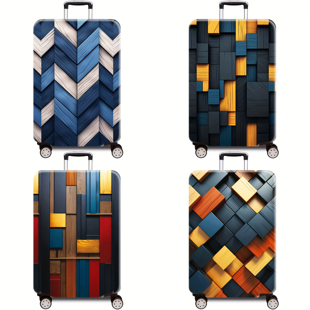 Hard Shell Bagasje med Geometrisk Design Skanto