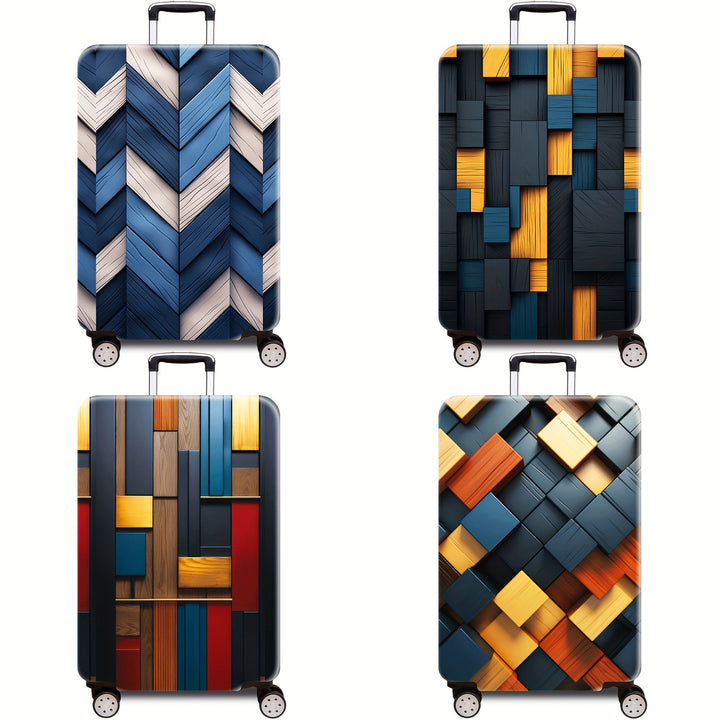 Hard Shell Bagasje med Geometrisk Design Skanto
