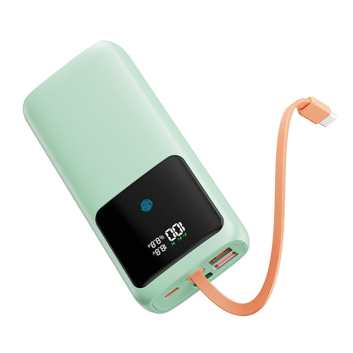 Powerbank med LED-skjerm og integrerte ladekontakter Skanto