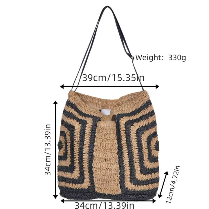 Praktisk Shopper-tote av naturlig materiale med grafisk design Skanto