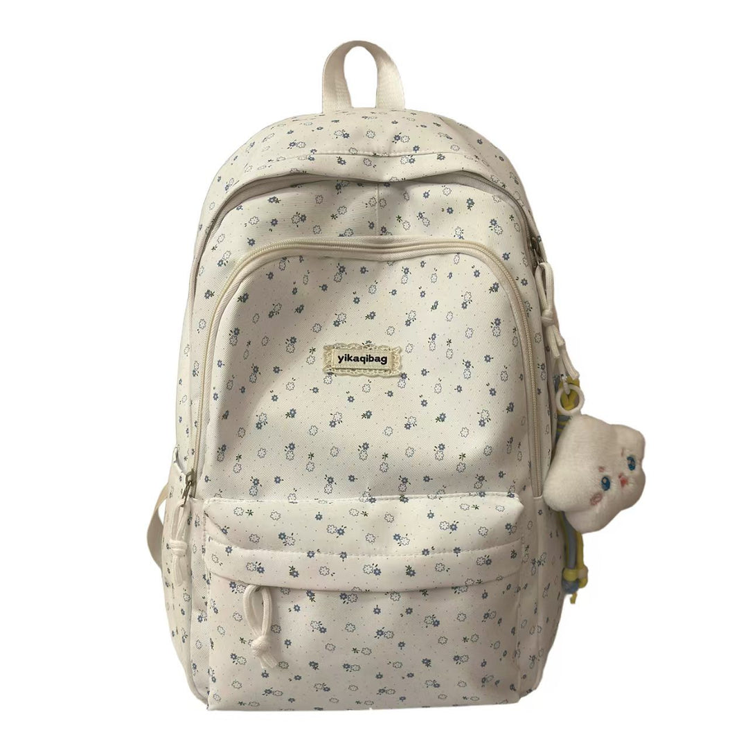 Blomstertrykk Multi-Compartment Ryggsekk Skanto