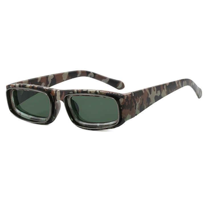 Women's trendy rectangular sunglasses with elegant color play Skanto
