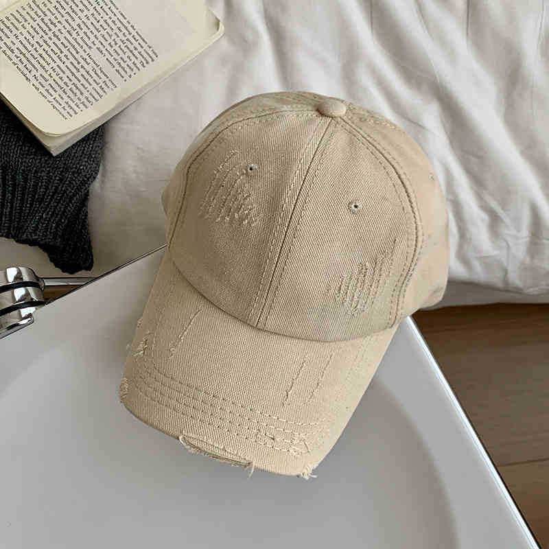 Kvinne Vintage-stil Slitt Baseball Caps Skanto